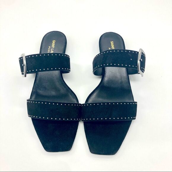 Saint Laurent PEAR BUCK SUEDE SANDAL WOMENS SZ 38+ 8.5 - Picture 8 of 14